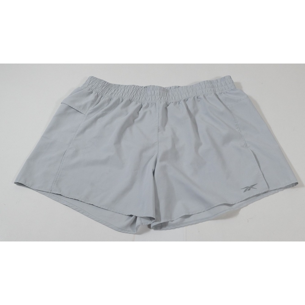 Reebok Shorts Womens‎ L Gray [REE]CYCLED Running Athletic Elastic Waist Workout